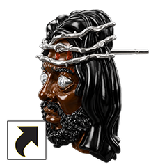 Black Jesus Diamond Earrings