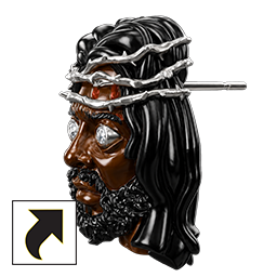 Black Jesus Diamond Earrings