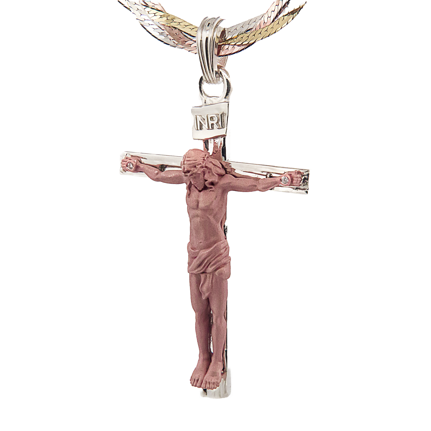 "Micro Crucifix" - Cross - Pendant - Diamonds