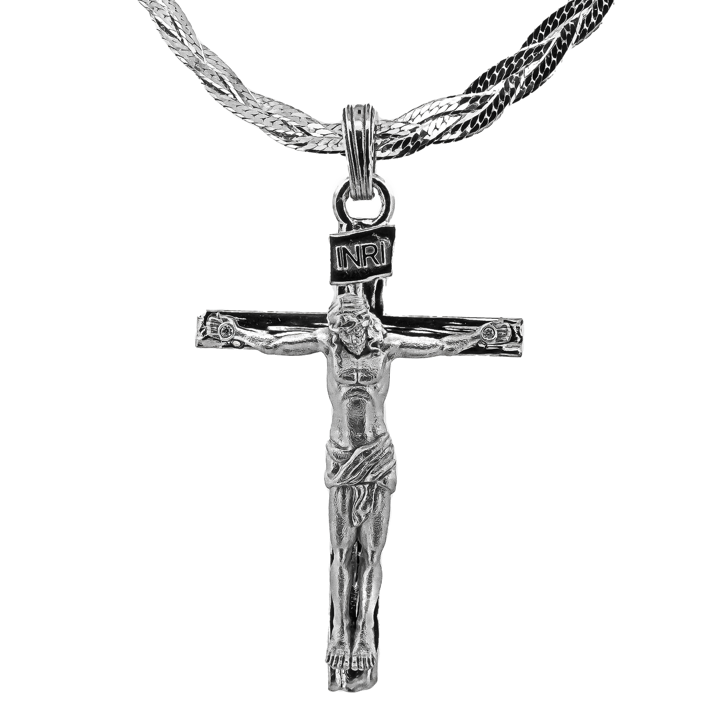 "Micro Crucifix" - Cross - Pendant - Diamonds