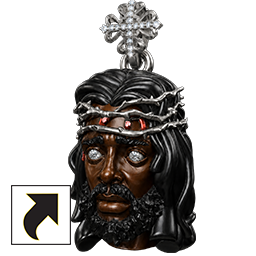 XL Black Jesus Diamond Pendant